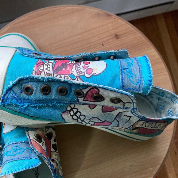 Rare size and color Ed Hardy slip on sneakers! - Picture 6 of 7